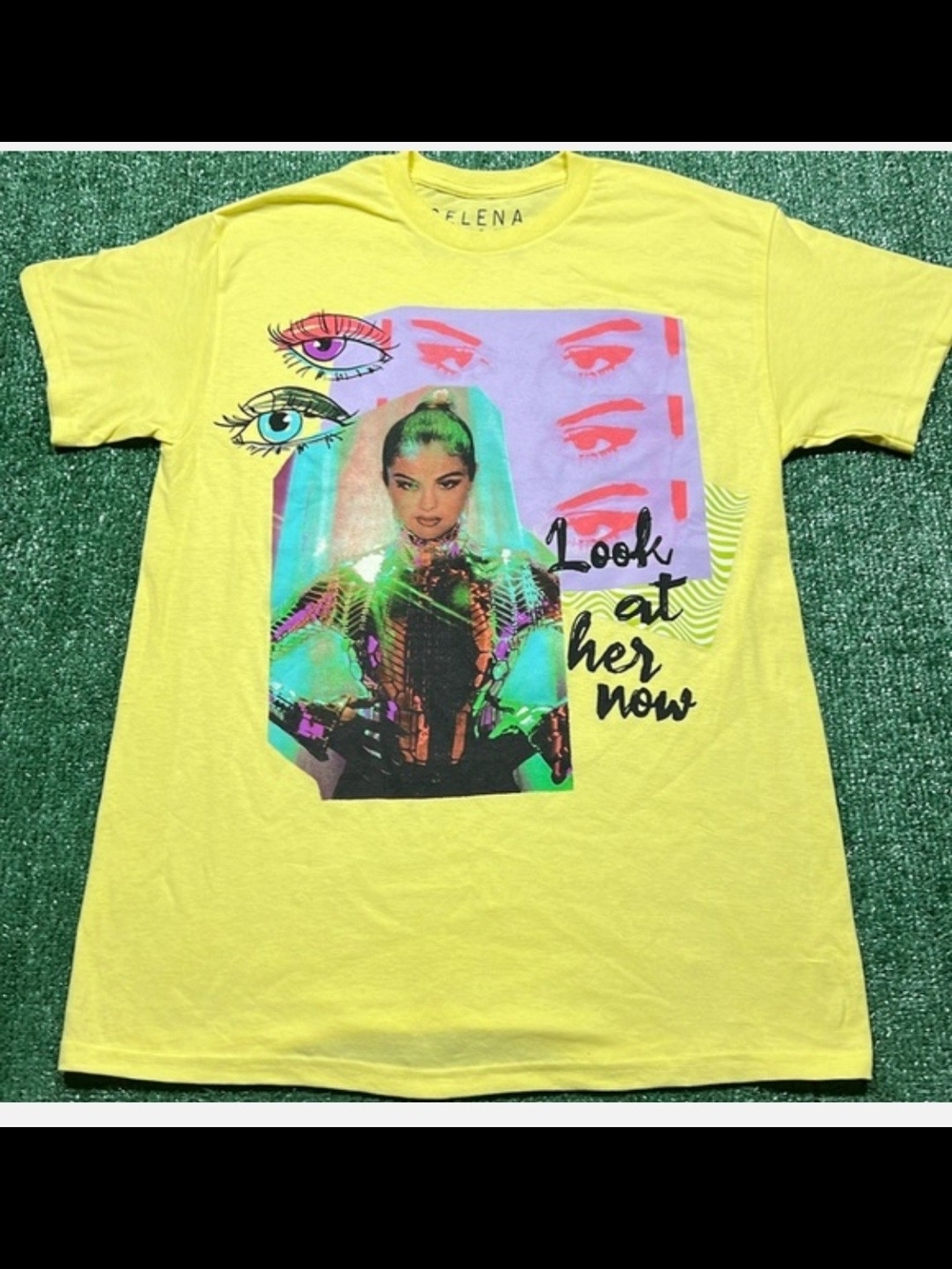 Selena Gomez Graphic 'Look at her now' Yellow Tee